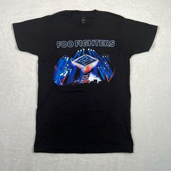 Foo Fighters Concrete and Gold 2018 World Tour‎ Concert Black T Shirt Men XS - Picture 1 of 6